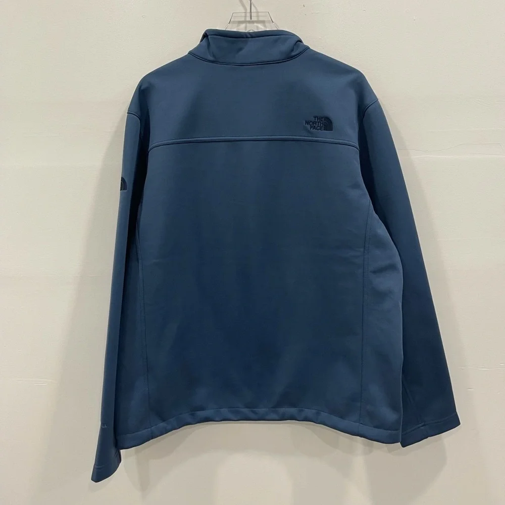 The North Face Men’s Ridgeline Soft Shell Jacket Windwall Blue Full Zip Logo XL